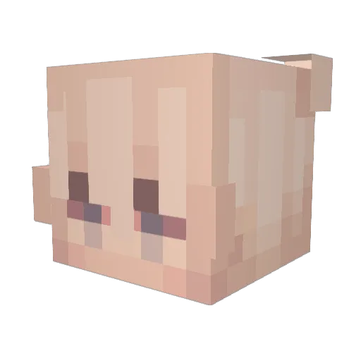 Lensix Minecraft avatar head, 3D render