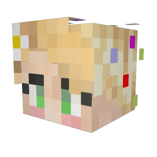 Lenski01 Minecraft avatar head, 3D render