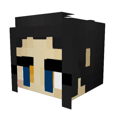 Lenteus Minecraft avatar head, 3D render