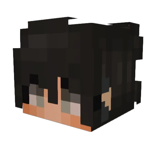Lentew Minecraft avatar head, 3D render