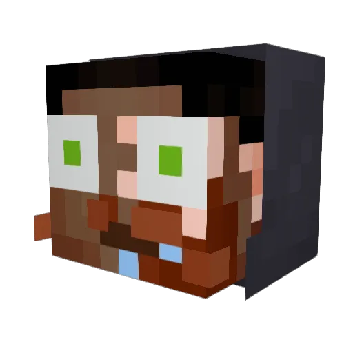 Lenticchie Minecraft avatar head, 3D render