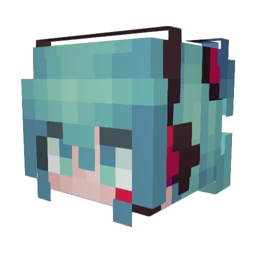 Lentolan Minecraft avatar head, 3D render