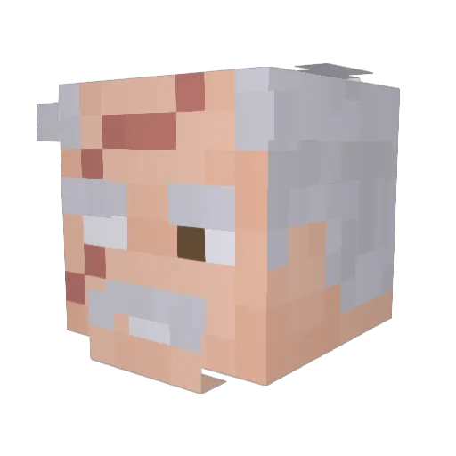 Lenvincible Minecraft avatar head, 3D render