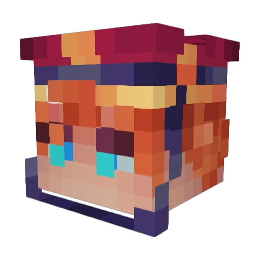 Lenyavuz Minecraft avatar head, 3D render