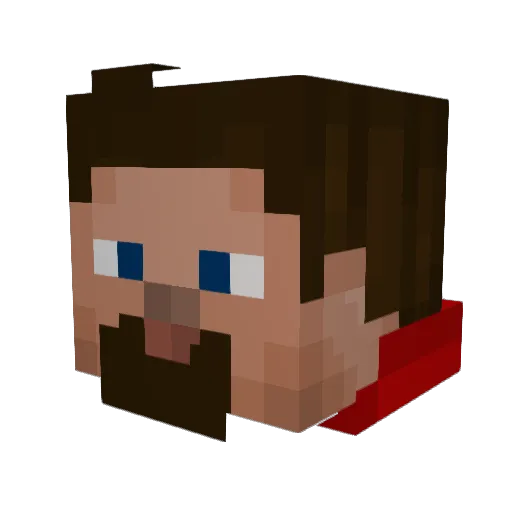 Lenyeto Minecraft avatar head, 3D render