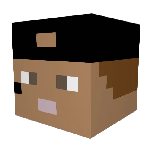Lenz1vx Minecraft avatar head, 3D render