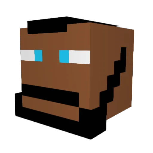 LenzImBenz Minecraft avatar head, 3D render