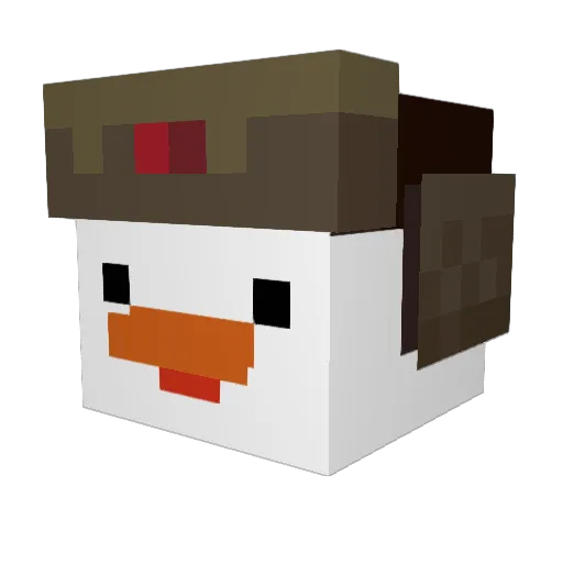 Lenzmor Minecraft avatar head, 3D render