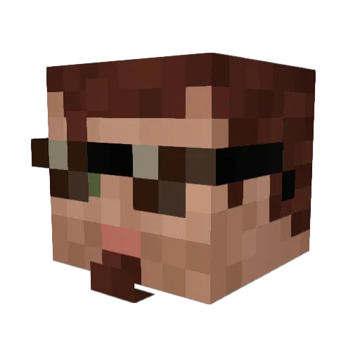 Lenzorxd Minecraft avatar head, 3D render