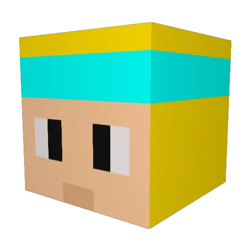 Leo07517 Minecraft avatar head, 3D render