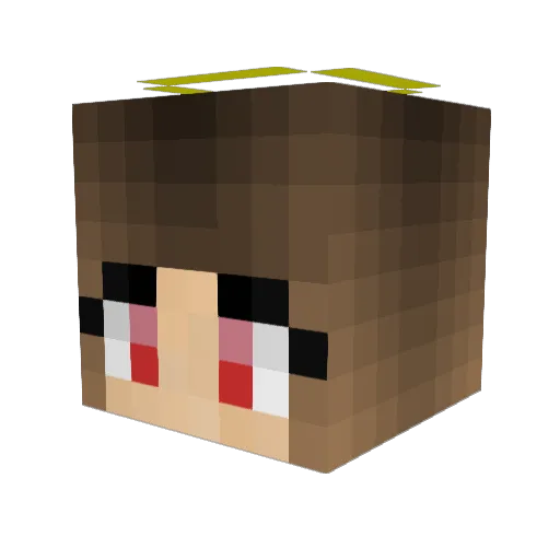 LeoAngel Minecraft avatar head, 3D render