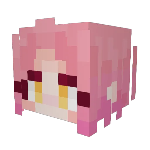 LeoAzi Minecraft avatar head, 3D render