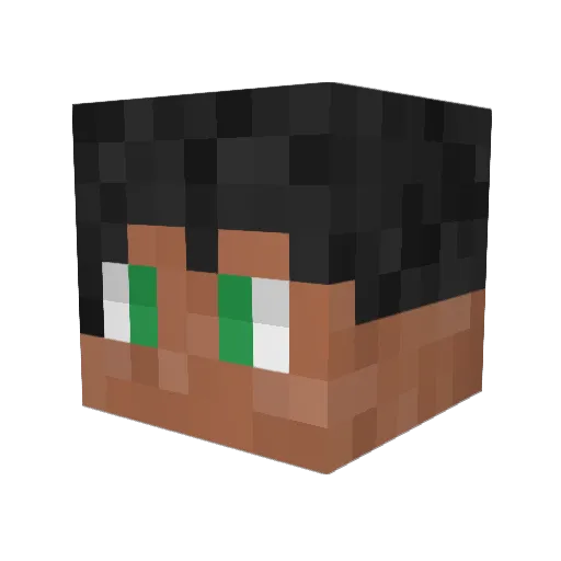 LeoBCube Minecraft avatar head, 3D render
