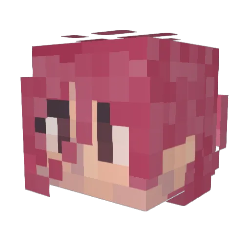 LeoBlu Minecraft avatar head, 3D render
