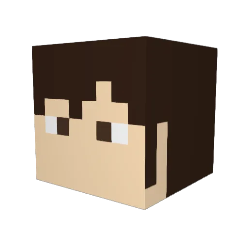 LeoFace Minecraft avatar head, 3D render