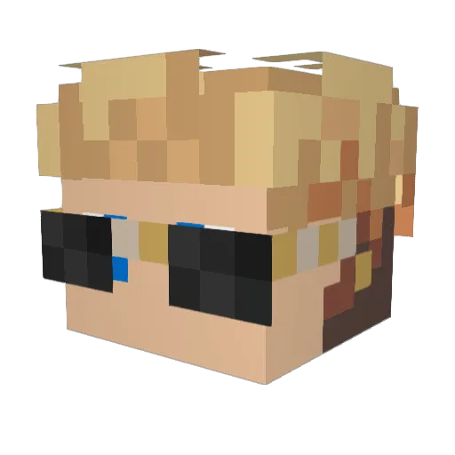 LeoHasMotion Minecraft avatar head, 3D render