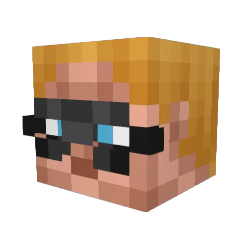 LeoJayT Minecraft avatar head, 3D render