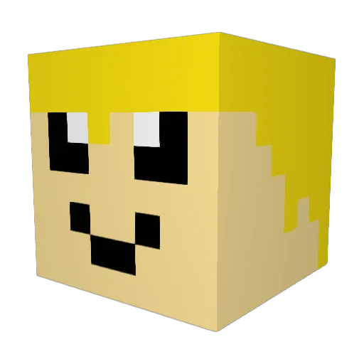 LeoJelly Minecraft avatar head, 3D render