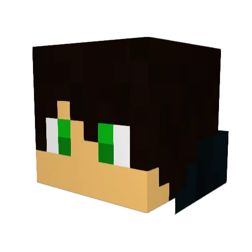 LeoKing01 Minecraft avatar head, 3D render