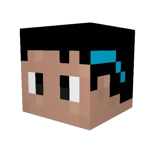 LeoMyBRO Minecraft avatar head, 3D render