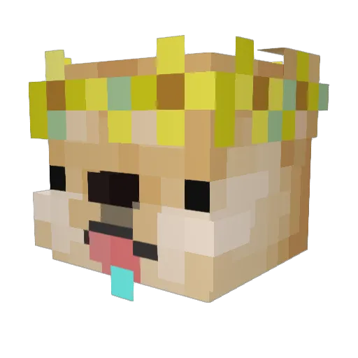 LeoNoFire Minecraft avatar head, 3D render