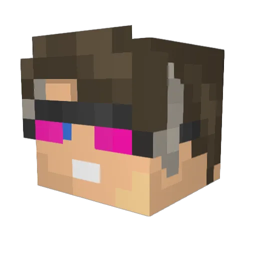 LeoPlays1 Minecraft avatar head, 3D render
