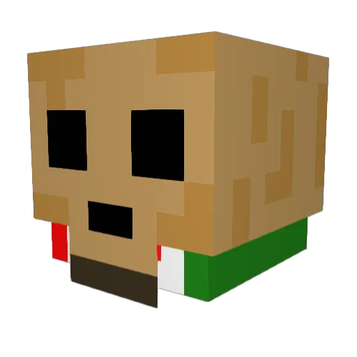 LeoPotato16 Minecraft avatar head, 3D render