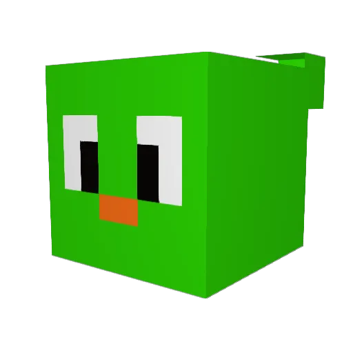 LeoPups Minecraft avatar head, 3D render