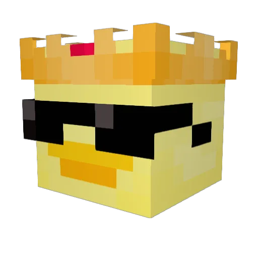 LeoQAQ Minecraft avatar head, 3D render