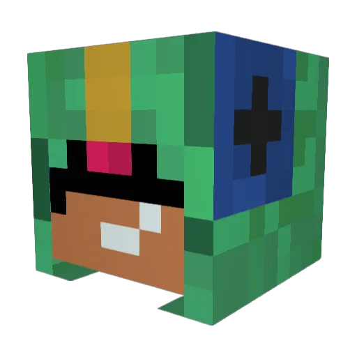 LeoRended Minecraft avatar head, 3D render