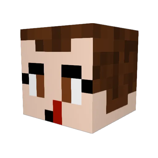 LeoRosado Minecraft avatar head, 3D render
