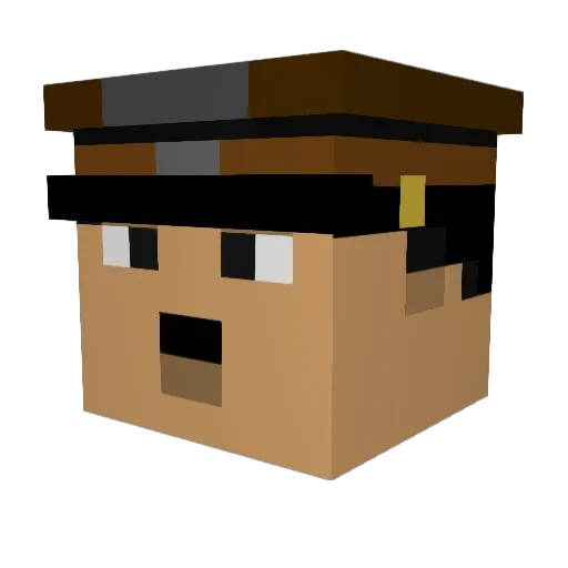 LeoRuo Minecraft avatar head, 3D render