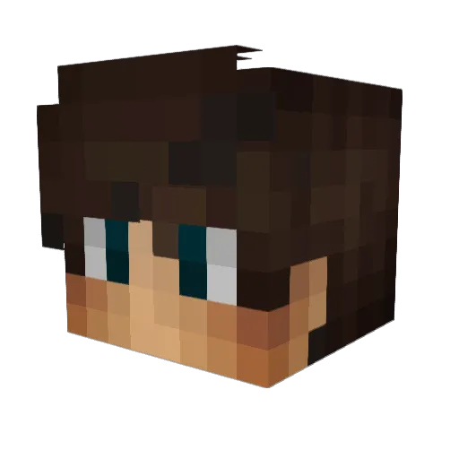 LeoSC Minecraft avatar head, 3D render