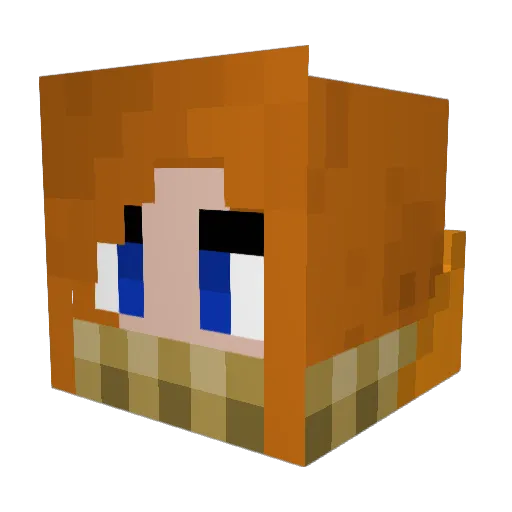 LeoSGN Minecraft avatar head, 3D render