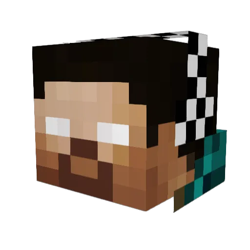LeoSharky Minecraft avatar head, 3D render