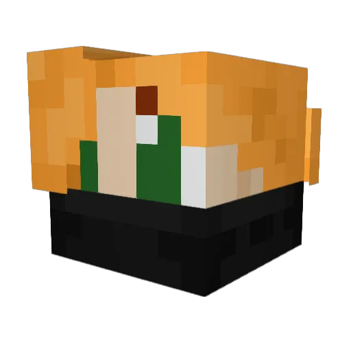 LeoSinMic Minecraft avatar head, 3D render