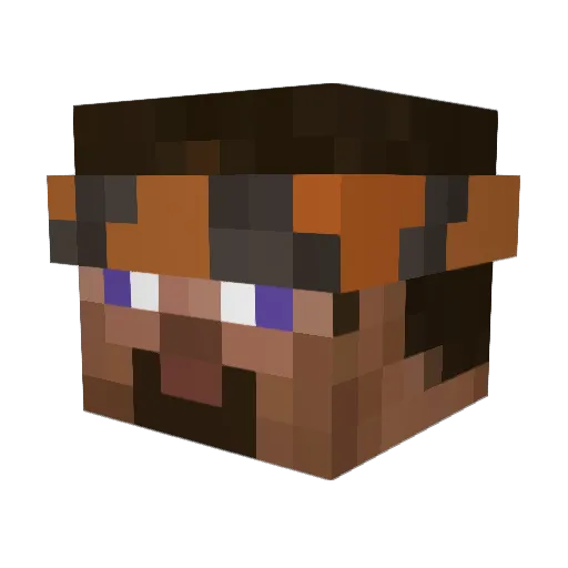 LeoSipert Minecraft avatar head, 3D render