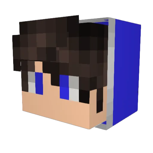 LeoSnowM Minecraft avatar head, 3D render