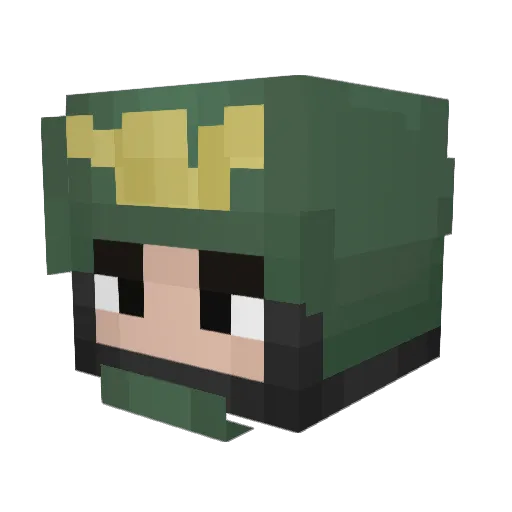 LeoTheCorgi Minecraft avatar head, 3D render