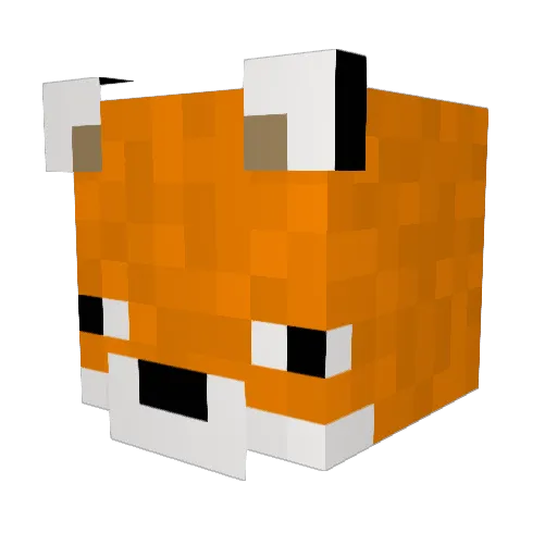 LeoTheLionFox Minecraft avatar head, 3D render