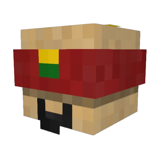 LeoWeilol Minecraft avatar head, 3D render