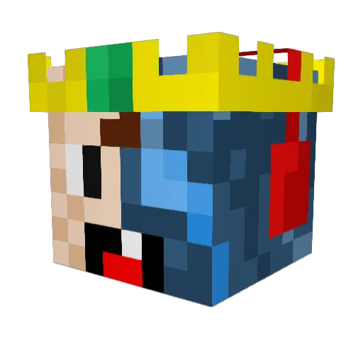LeoX_67 Minecraft avatar head, 3D render