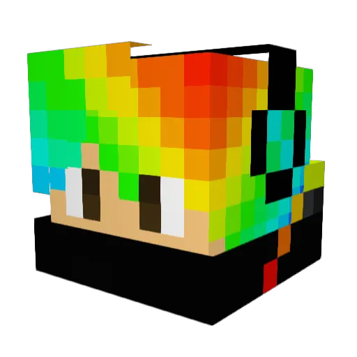 Leo_TRS Minecraft avatar head, 3D render
