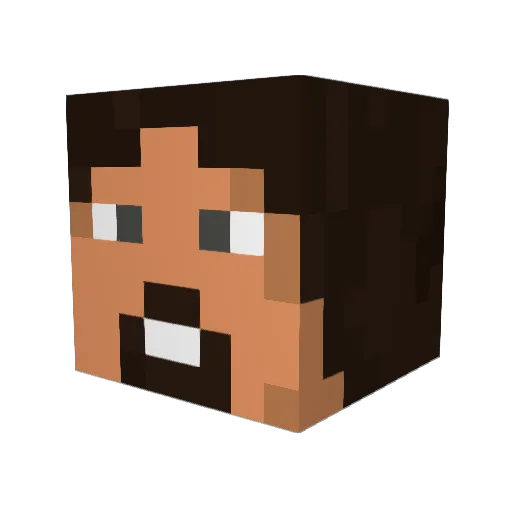 Leobalt Minecraft avatar head, 3D render