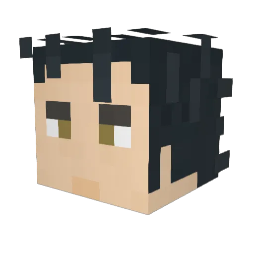 Leobomb_ Minecraft avatar head, 3D render