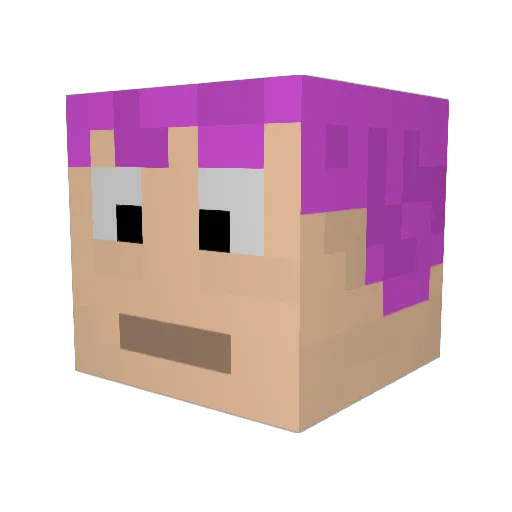 Leochod12 Minecraft avatar head, 3D render