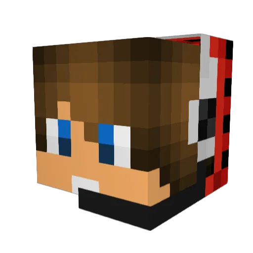 Leocida Minecraft avatar head, 3D render