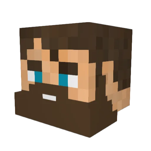 Leockky Minecraft avatar head, 3D render