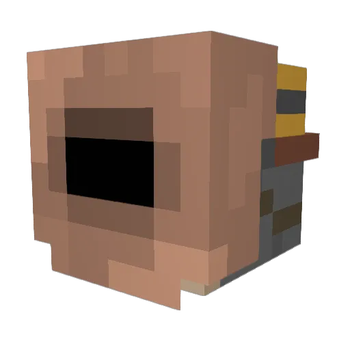 Leocraft102 Minecraft avatar head, 3D render