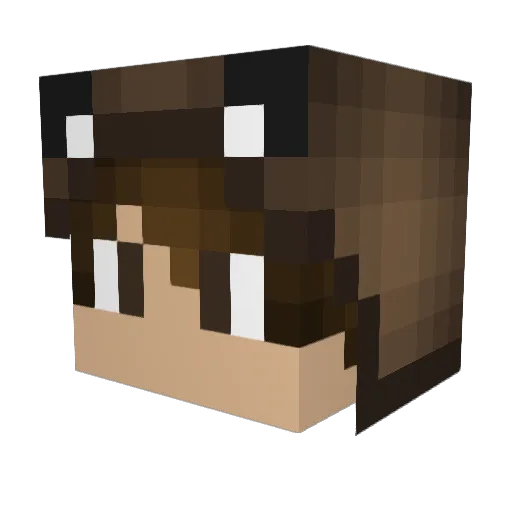 Leodys Minecraft avatar head, 3D render
